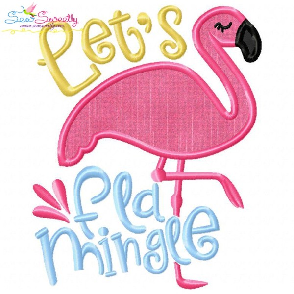 Let's Flamingle Applique Design Pattern-1