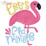 Let's Flamingle Applique Design Pattern-1