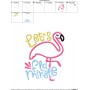 Let's Flamingle Applique Design Pattern-2