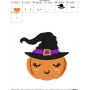 Halloween Witch Pumpkin Embroidery Design Pattern-2