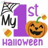 My 1st Halloween Lettering Embroidery Design Pattern-1