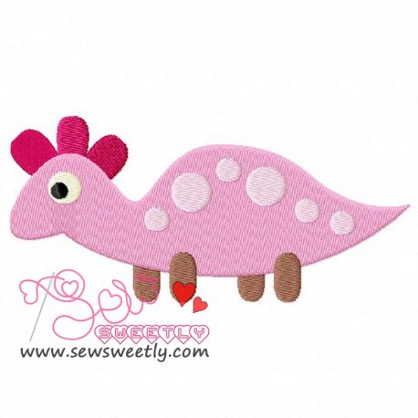 Cute Dino-2 Embroidery Design- 1
