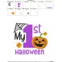 My 1st Halloween Lettering Embroidery Design Pattern-2