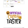 Official Candy Taster Lettering Embroidery Design Pattern-2