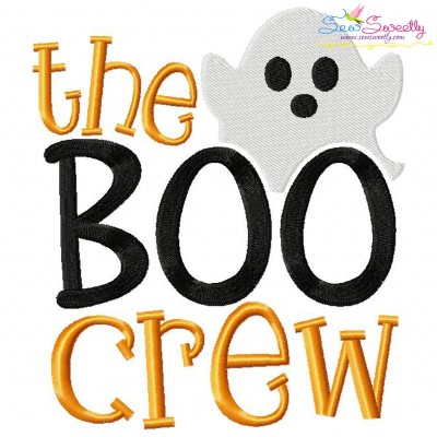 The Boo Crew-2 Lettering Embroidery Design Pattern-1