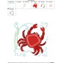 Sea Life Block- Crab Embroidery Design Pattern-3