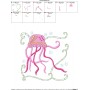Sea Life Block- Jellyfish Embroidery Design Pattern-2
