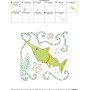 Sea Life Block- Swordfish Embroidery Design Pattern-2