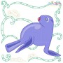 Sea Life Block- Seal Embroidery Design Pattern-1