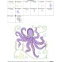 Sea Life Block- Octopus Embroidery Design Pattern-4