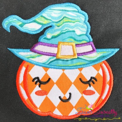 Witch Pumpkin Applique Design Pattern-1