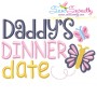 Daddy's Dinner Date Embroidery Design Pattern-3