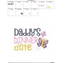Daddy's Dinner Date Embroidery Design Pattern-4
