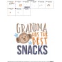 Grandma Has The Best Snacks Embroidery Design Pattern-3