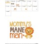 Mommy's Mane Man Embroidery Design Pattern-4