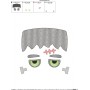 Halloween Face- Frank-Sketch Embroidery Design Pattern-2