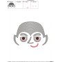Halloween Face- Vampire-Sketch Embroidery Design Pattern-2