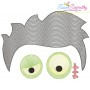 Halloween Face- Zombie-Sketch Embroidery Design Pattern-1