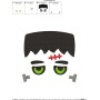 Halloween Face- Frank-Filled Embroidery Design Pattern-2