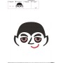 Halloween Face- Vampire-Filled Embroidery Design Pattern-2