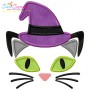 Halloween Face- Cat- Applique Design Pattern-1