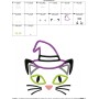 Halloween Face- Cat- Applique Design Pattern-2