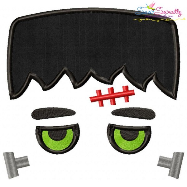 Halloween Face- Frank- Applique Design Pattern-1