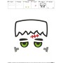 Halloween Face- Frank- Applique Design Pattern-2
