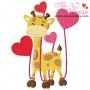 Valentine Giraffe Embroidery Design Pattern-1