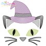 Halloween Faces Sketch Embroidery Design Bundle-2