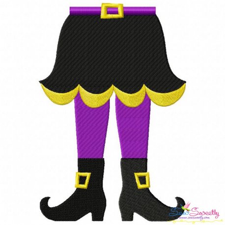 Witch Legs Embroidery Design Pattern-1