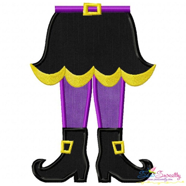 Witch Legs Applique Design Pattern-1