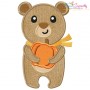 Fall Bear Boy Applique Design Pattern-1