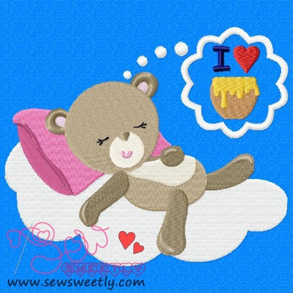 Valentine Bear-2 Embroidery Design Pattern-1