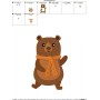 Fall Bear Boy-2 Embroidery Design Pattern-2