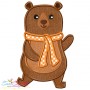 Fall Bear Boy-2 Applique Design Pattern-1