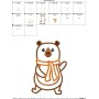 Fall Bear Boy-2 Applique Design Pattern-2