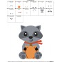 Fall Raccoon Boy Embroidery Design Pattern-2