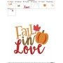 Fall In Love Lettering Embroidery Design Pattern-2