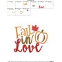 Fall In Love Lettering Applique Design Pattern-2