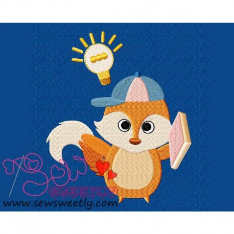 Animal Student-2 Embroidery Design Pattern-1