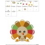 Sitting Turkey Boy Embroidery Design Pattern-2
