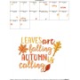 Leaves Are Falling Autumn Is Calling Lettering Embroidery Design Pattern-2