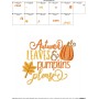 Autumn Leaves And Pumpkins Please Lettering Embroidery Design Pattern-2