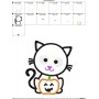 Black Cat Pumpkin Applique Design Pattern-2