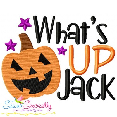 What's Up Jack Lettering Embroidery Design Pattern-1