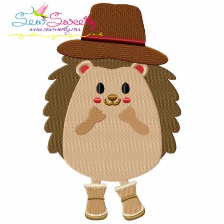 Hedgehog- Boy Embroidery Design Pattern