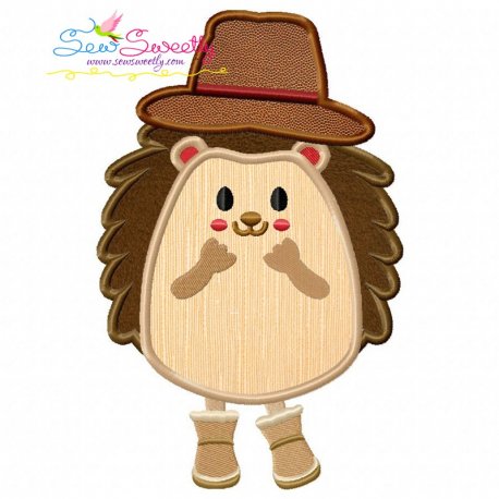 Hedgehog- Boy Applique Design Pattern