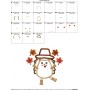 Hedgehog- Boy Fall Leaves Applique Design Pattern-2