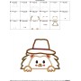 Hedgehog- Boy Peeking Applique Design Pattern-2